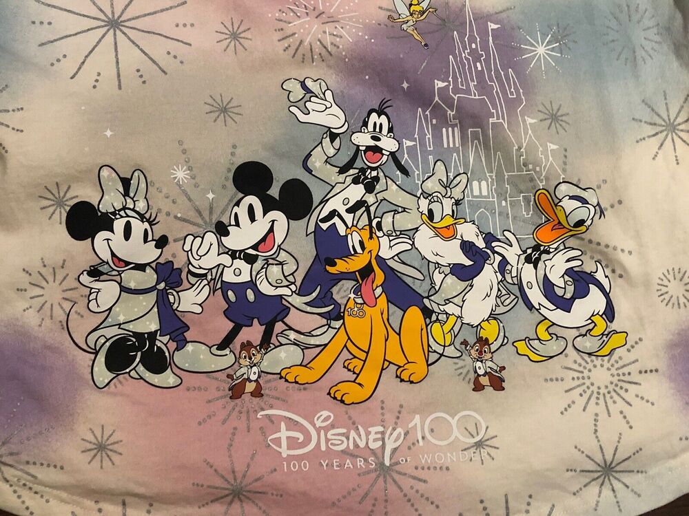 Walt Disney World 100 Anniversary Mickey Friends Tie-Dye Spirit Jersey Large